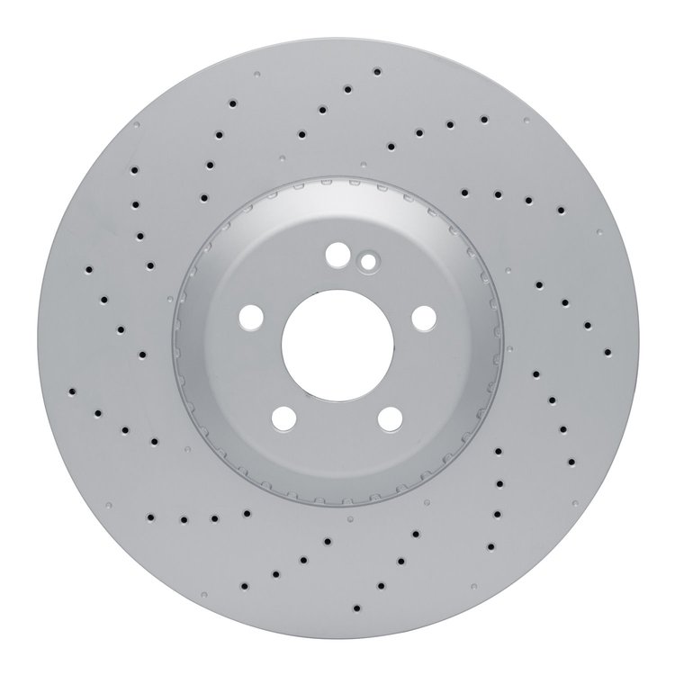 Hi-Carbon Alloy Geomet-Coated Drilled Rotor, Fits Select Mercedes-Benz, Position: Front