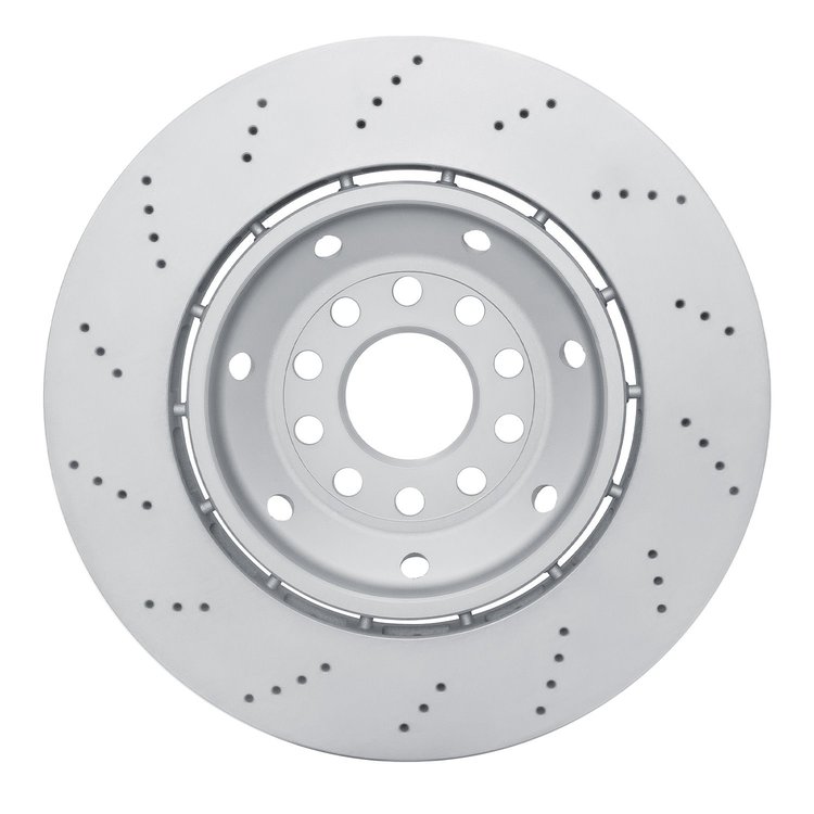 Hi-Carbon Alloy Geomet-Coated Drilled Rotor, 2003-2004 Audi/Porsche/Volkswagen, Position: Right Front