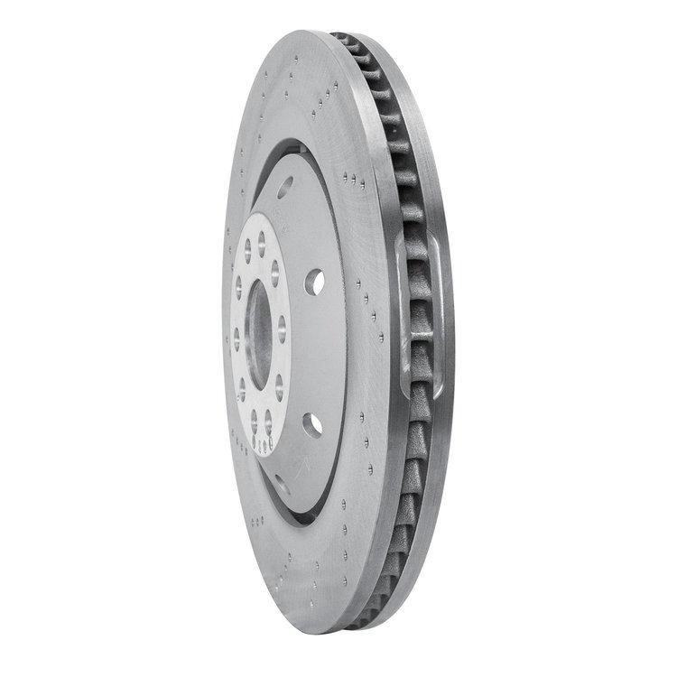 Hi-Carbon Alloy Geomet-Coated Drilled Rotor, 2003-2004 Audi/Porsche/Volkswagen, Position: Front Left