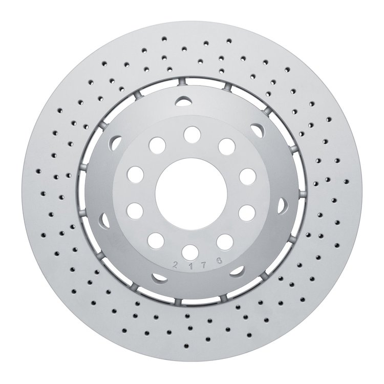 Hi-Carbon Alloy Geomet-Coated Drilled Rotor, 2003-2004 Audi/Porsche/Volkswagen, Position: Rear Right