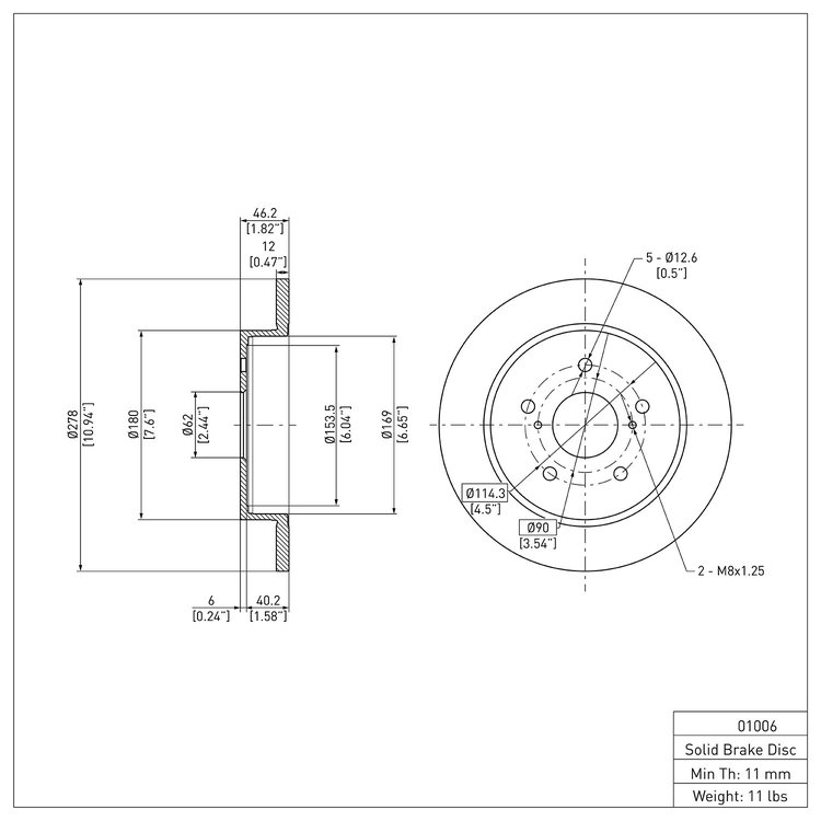 GeoSpec-Coated Rotor, 2010-2013 Suzuki, Position: Rear
