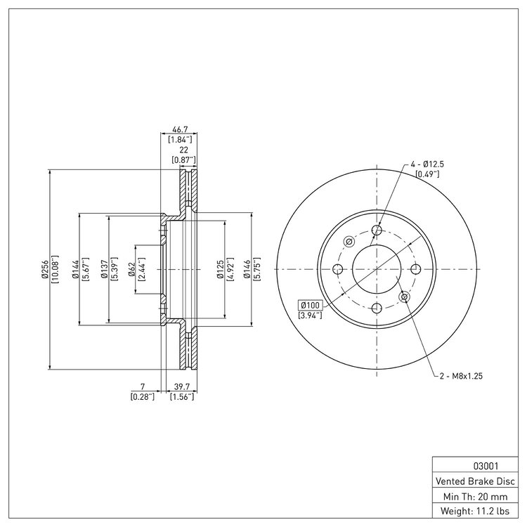 GeoSpec-Coated Rotor, 2006-2012 Fits Multiple Makes/Models, Position: Front
