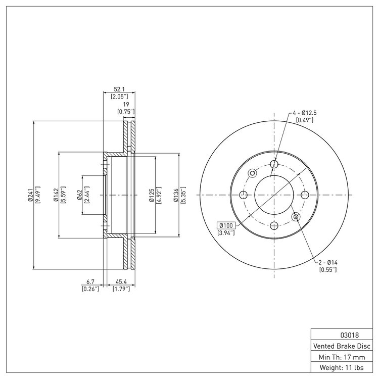 GeoSpec-Coated Rotor, 2003-2006 Fits Multiple Makes/Models, Position: Front