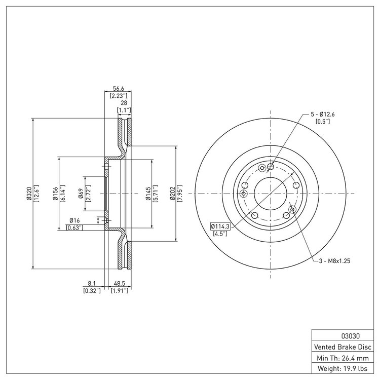 GeoSpec-Coated Rotor, 2009-2011 Kia/Hyundai/Genesis, Position: Front