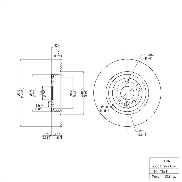 GeoSpec-Coated Rotor, 2016-2019 Land Rover, Position: Rear