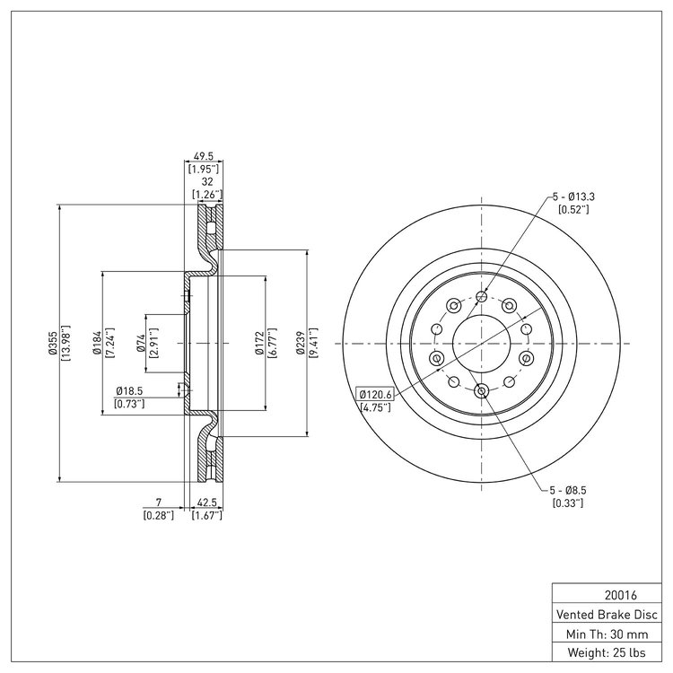 GeoSpec-Coated Rotor, 2000-2006 Jaguar, Position: Front