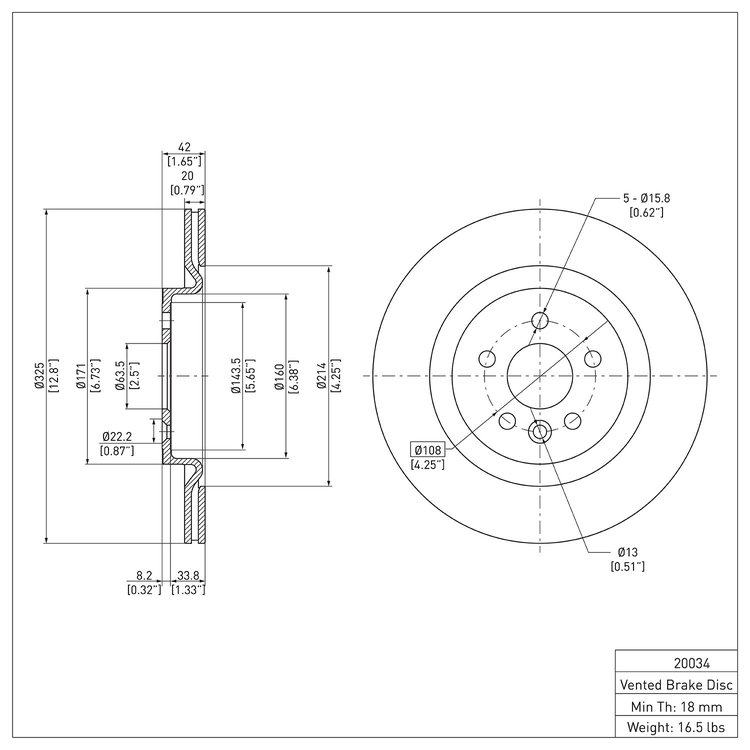 GeoSpec-Coated Rotor, 2017-2020 Fits Multiple Makes/Models, Position: Rear