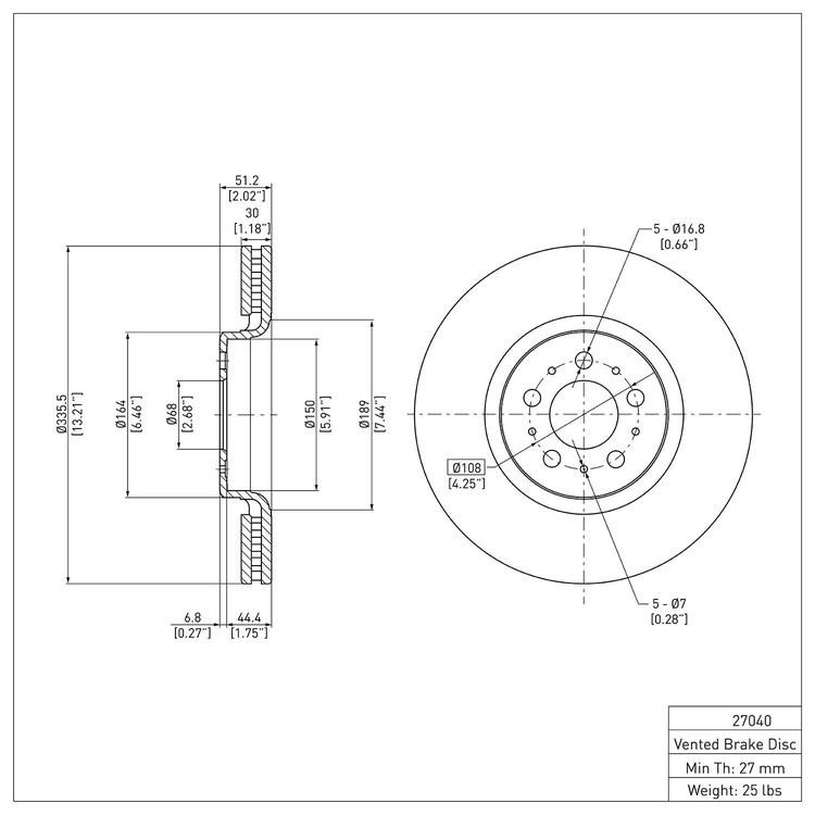 GeoSpec-Coated Rotor, 2003-2009 Volvo, Position: Front