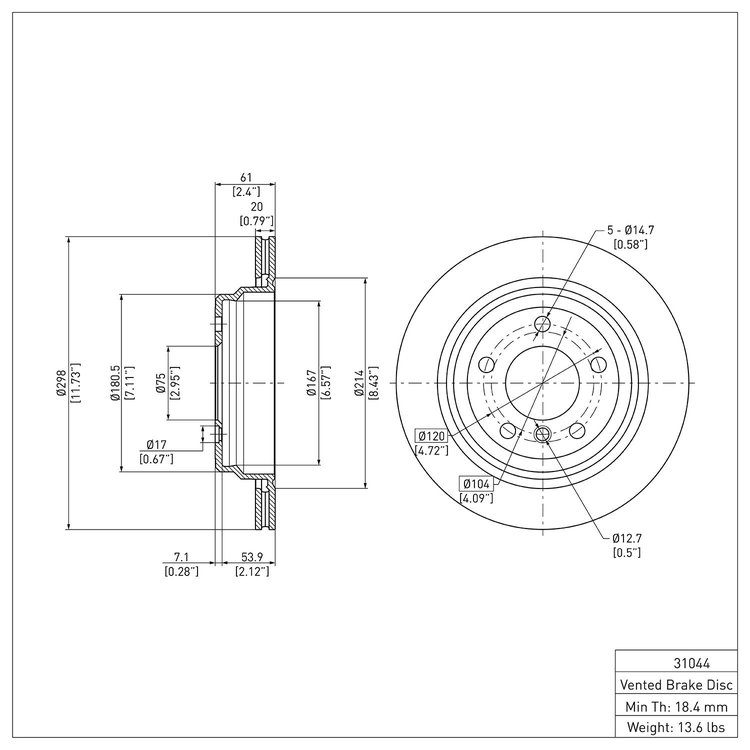 GeoSpec-Coated Rotor, 1996-2003 BMW, Position: Rear