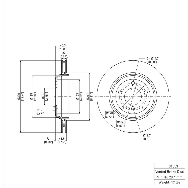 GeoSpec-Coated Rotor, 2001-2006 BMW, Position: Rear