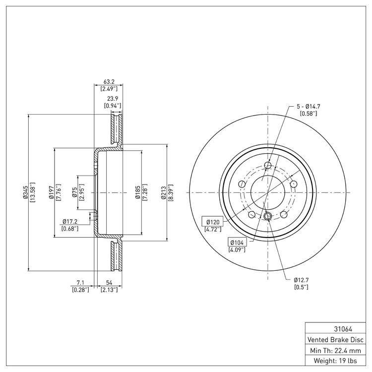 GeoSpec-Coated Rotor, 2004-2010 BMW, Position: Rear