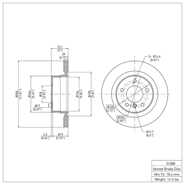 GeoSpec-Coated Rotor, 2008-2013 BMW, Position: Rear