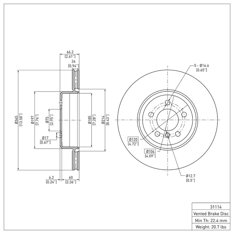 GeoSpec-Coated Rotor, 2013-2021 BMW, Position: Rear