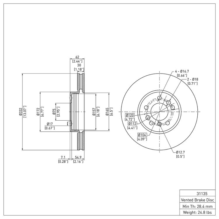 GeoSpec-Coated Rotor, 2000-2006 BMW, Position: Front