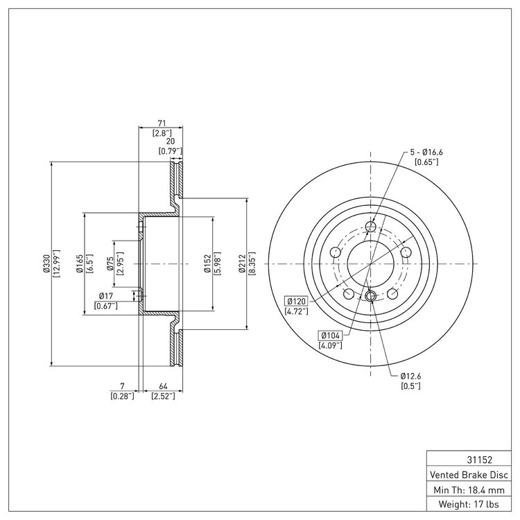 GeoSpec-Coated Rotor, 2011-2018 BMW, Position: Rear