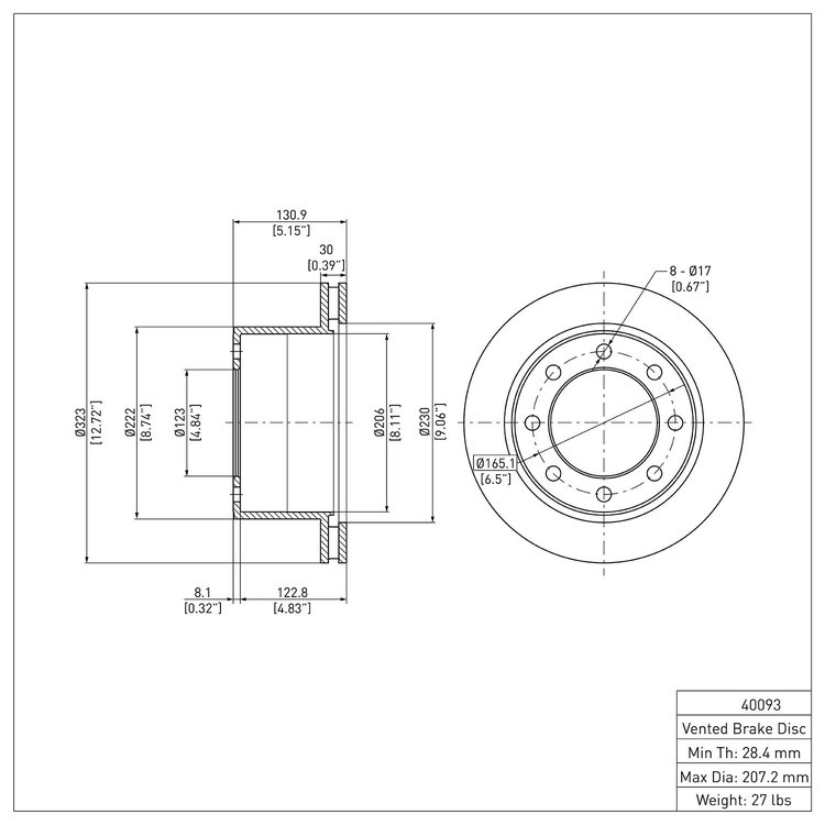 GeoSpec-Coated Rotor, 2000-2002 Mopar, Position: Rear