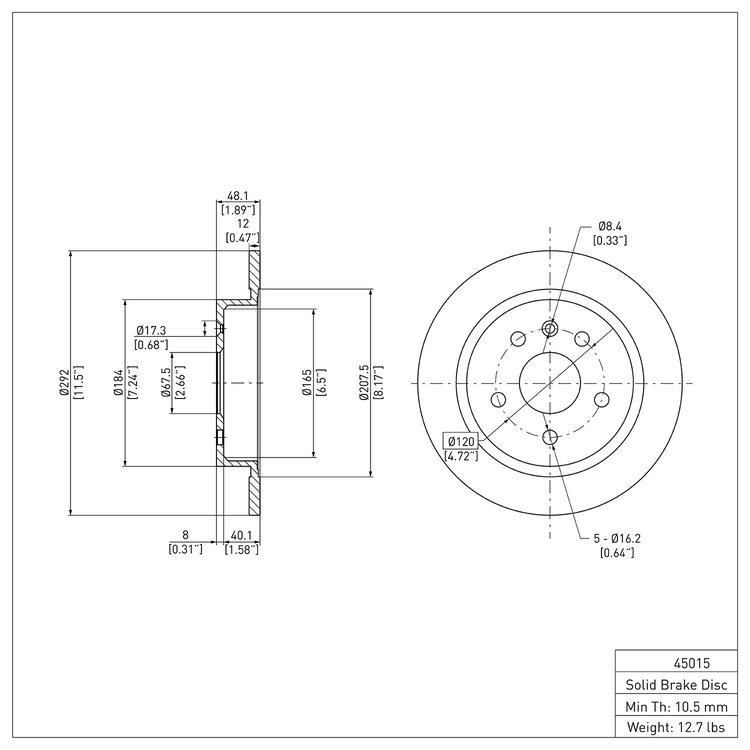 GeoSpec-Coated Rotor, 2011-2016 GM, Position: Rear