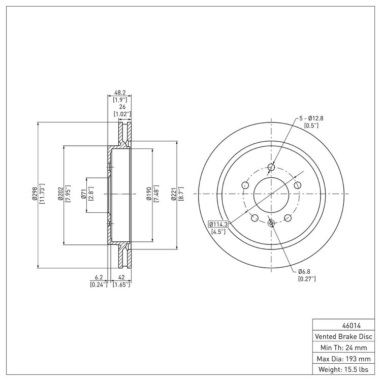 GeoSpec-Coated Rotor, 2003-2011 GM, Position: Rear