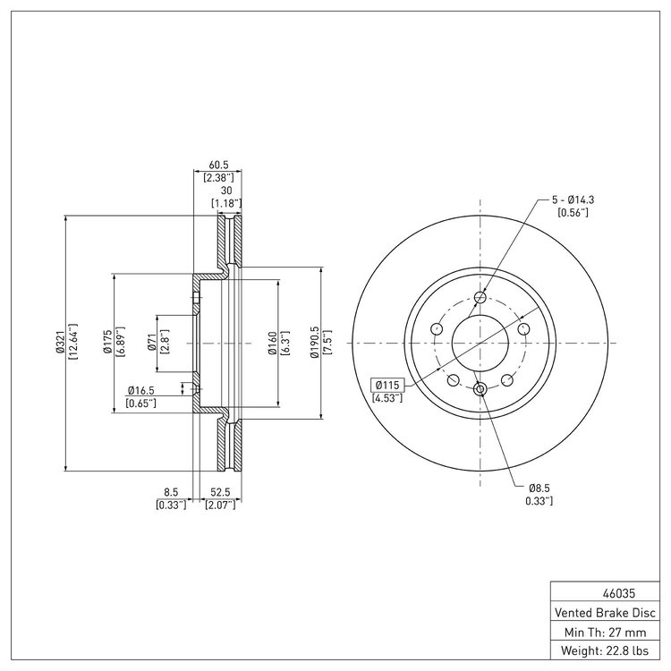 GeoSpec-Coated Rotor, Fits Select GM, Position: Front