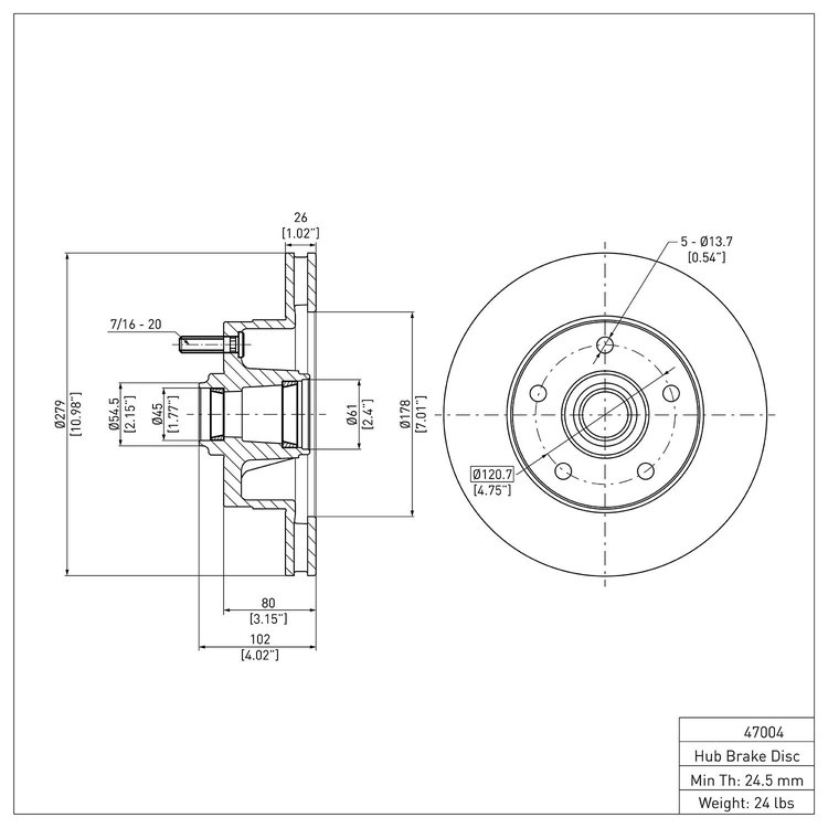 GeoSpec-Coated Rotor, 1967-1974 GM, Position: Front