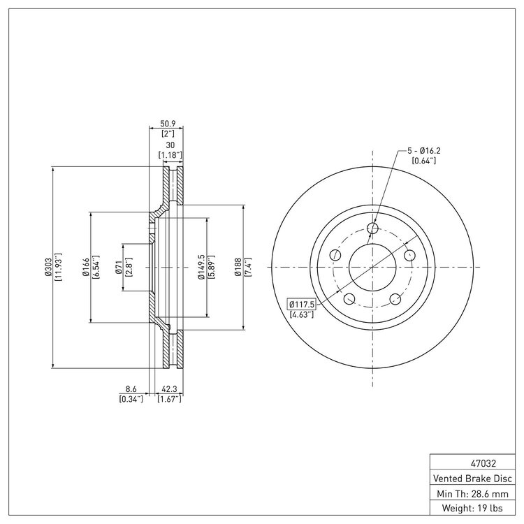 GeoSpec-Coated Rotor, 2005-2005 GM, Position: Front