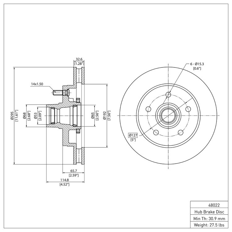 GeoSpec-Coated Rotor, 1992-2002 GM, Position: Front