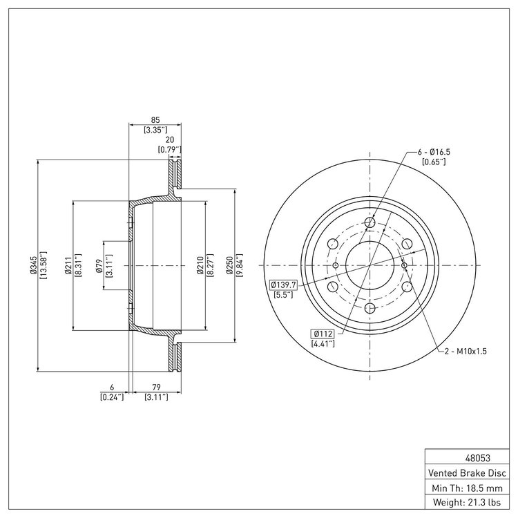 GeoSpec-Coated Rotor, 2007-2020 GM, Position: Rear