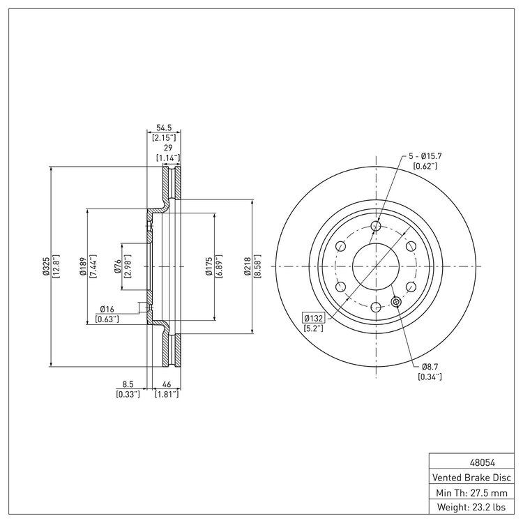 GeoSpec-Coated Rotor, 2007-2017 GM, Position: Front