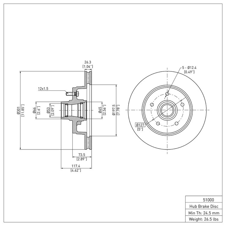 GeoSpec-Coated Rotor, 1991-1996 GM, Position: Front