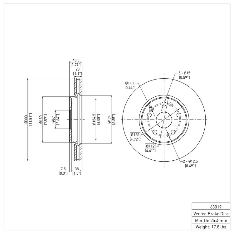 GeoSpec-Coated Rotor, 1990-1998 Mercedes-Benz, Position: Front