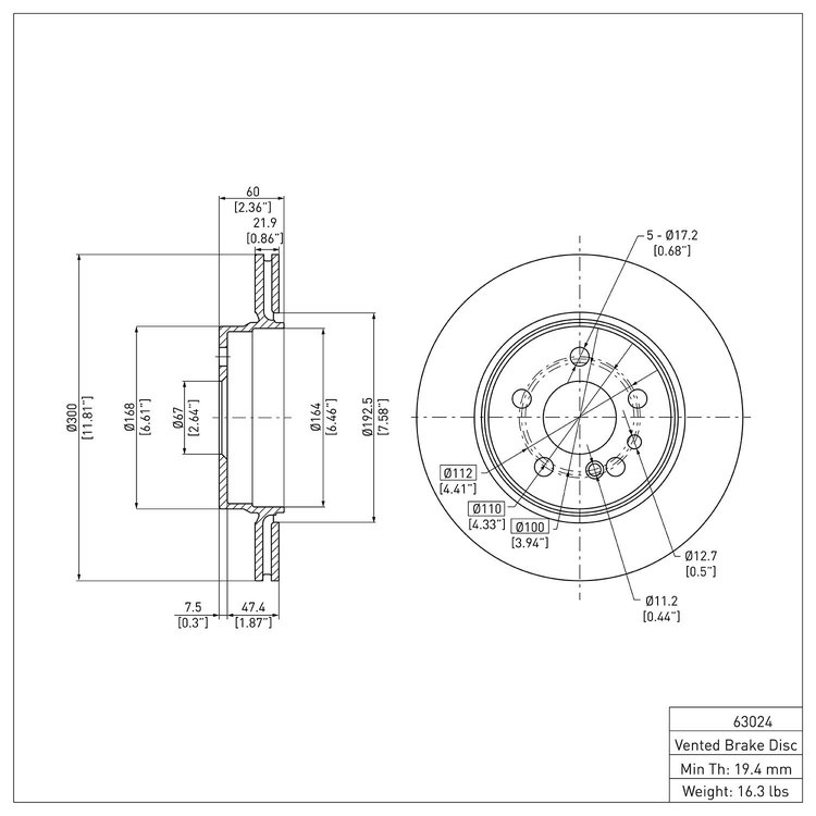 GeoSpec-Coated Rotor, 1992-1999 Mercedes-Benz, Position: Rear