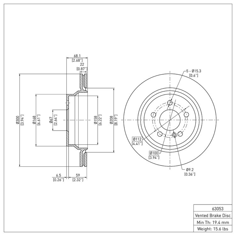 GeoSpec-Coated Rotor, 2003-2017 Mercedes-Benz, Position: Rear