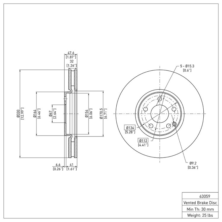 GeoSpec-Coated Rotor, 2004-2009 Mercedes-Benz, Position: Front