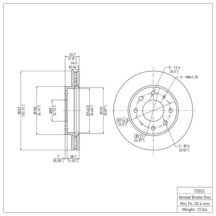 GeoSpec-Coated Rotor, 1988-2007 Fits Multiple Makes/Models, Position: Front