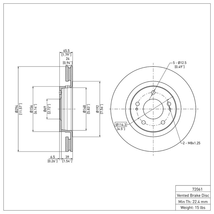 GeoSpec-Coated Rotor, Fits Select Mitsubishi, Position: Front