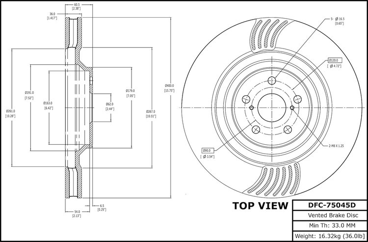 GeoSpec-Coated Rotor, Fits Select Lexus/Toyota/Scion, Position: Front Right