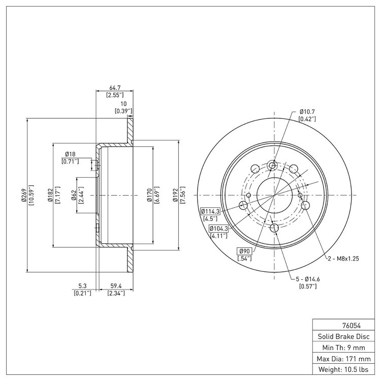 GeoSpec-Coated Rotor, 1992-2003 Lexus/Toyota/Scion, Position: Rear
