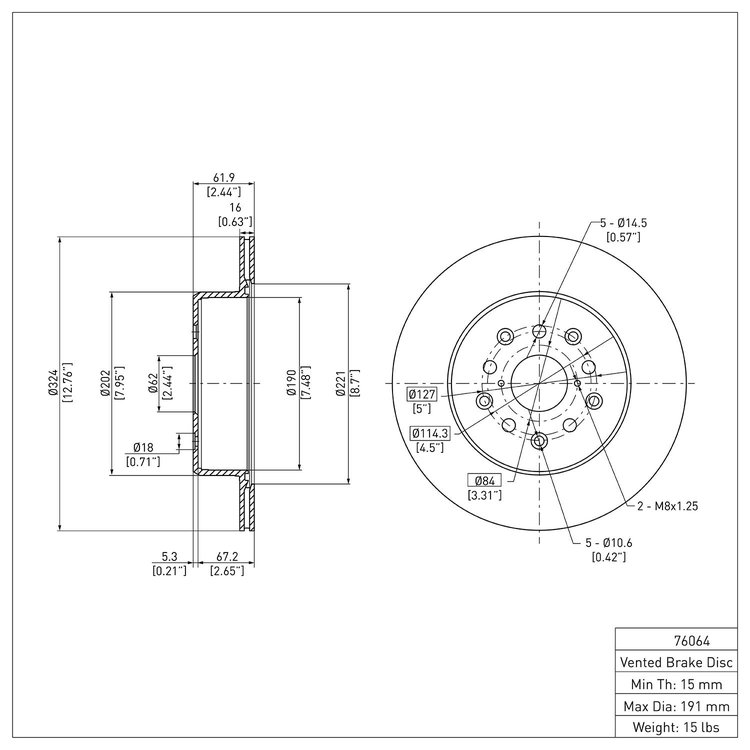 GeoSpec-Coated Rotor, 1993-1998 Lexus/Toyota/Scion, Position: Rear