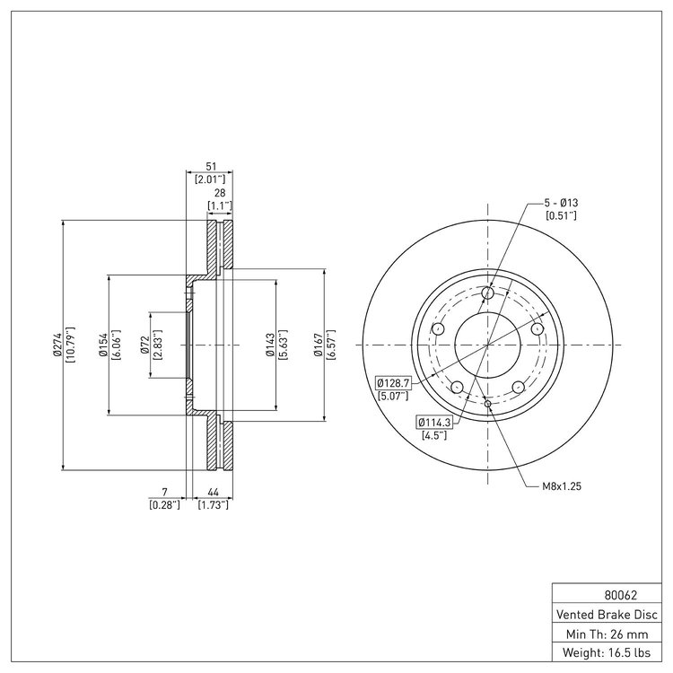 GeoSpec-Coated Rotor, 1995-2006 Ford/Lincoln/Mercury/Mazda, Position: Front
