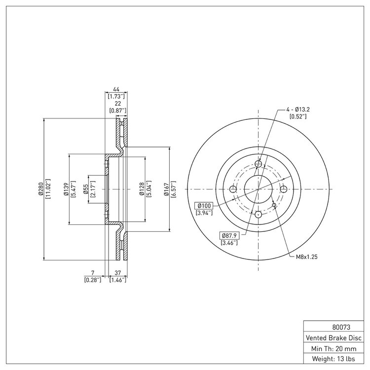 GeoSpec-Coated Rotor, Fits Select Fits Multiple Makes/Models, Position: Front