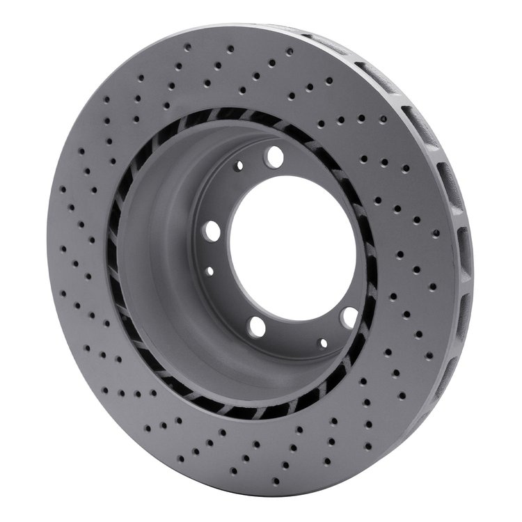 GeoSpec-Coated Drilled Rotor, 1978-1989 Audi/Porsche/Volkswagen, Position: Rear Right