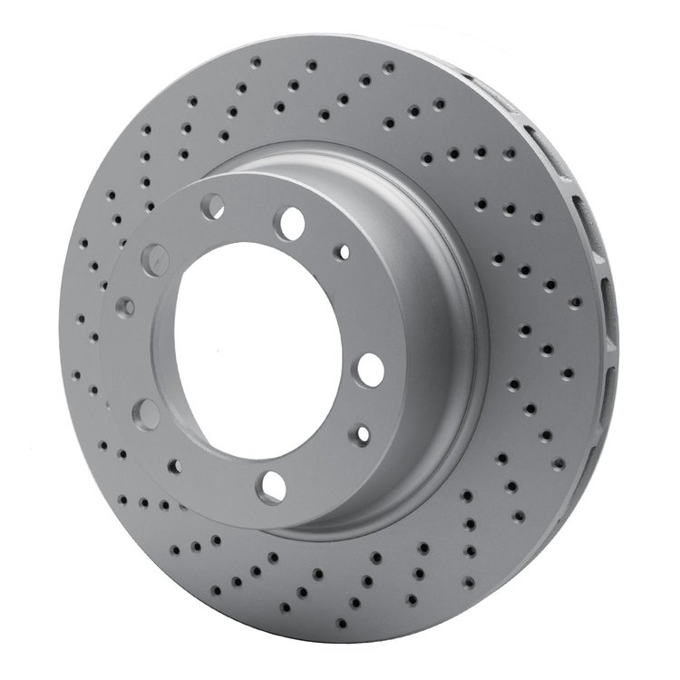 GeoSpec-Coated Drilled Rotor, 1978-1989 Audi/Porsche/Volkswagen, Position: Rear Left