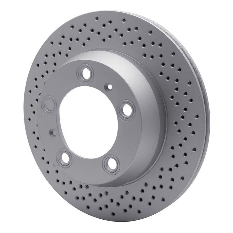 GeoSpec-Coated Drilled Rotor, 2005-2021 Audi/Porsche/Volkswagen, Position: Rear