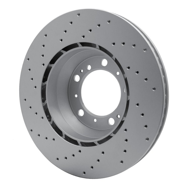 GeoSpec-Coated Drilled Rotor, 1999-2021 Audi/Porsche/Volkswagen, Position: Rear Left