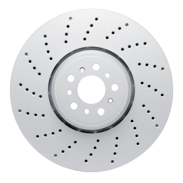 GeoSpec-Coated Drilled Rotor, Fits Select BMW, Position: Left Front