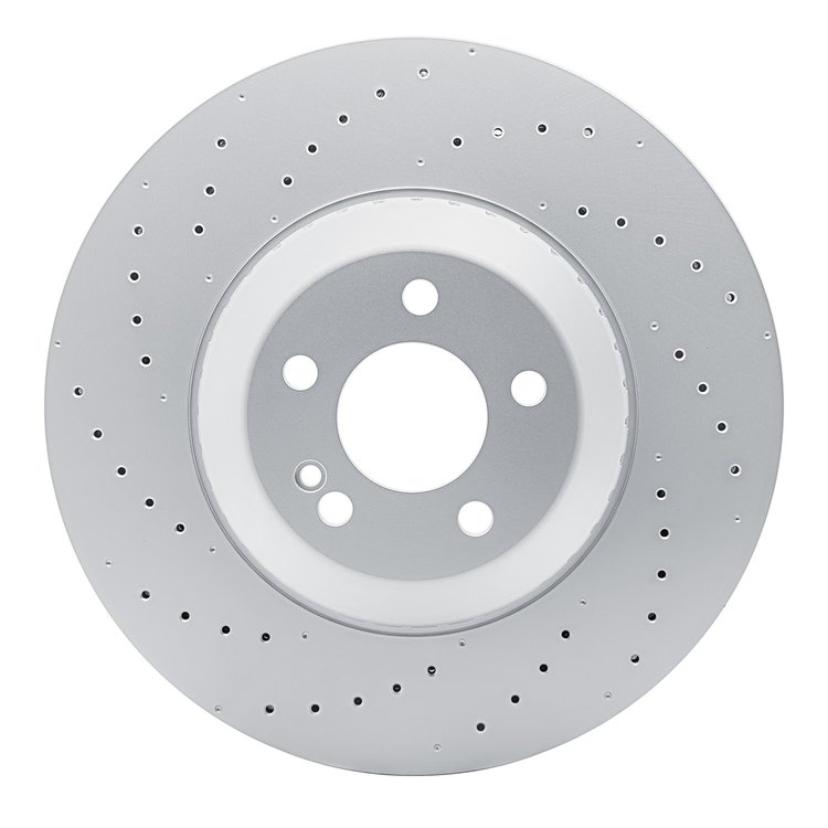 GeoSpec-Coated Drilled Rotor, Fits Select Mercedes-Benz, Position: Rear