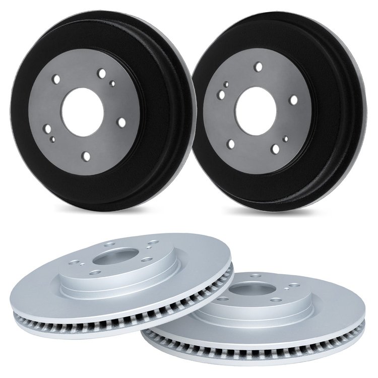 GEO-Carbon Brake Rotor & Drum Set, 2008-2015 Audi/Porsche/Volkswagen, Position: Front & Rear