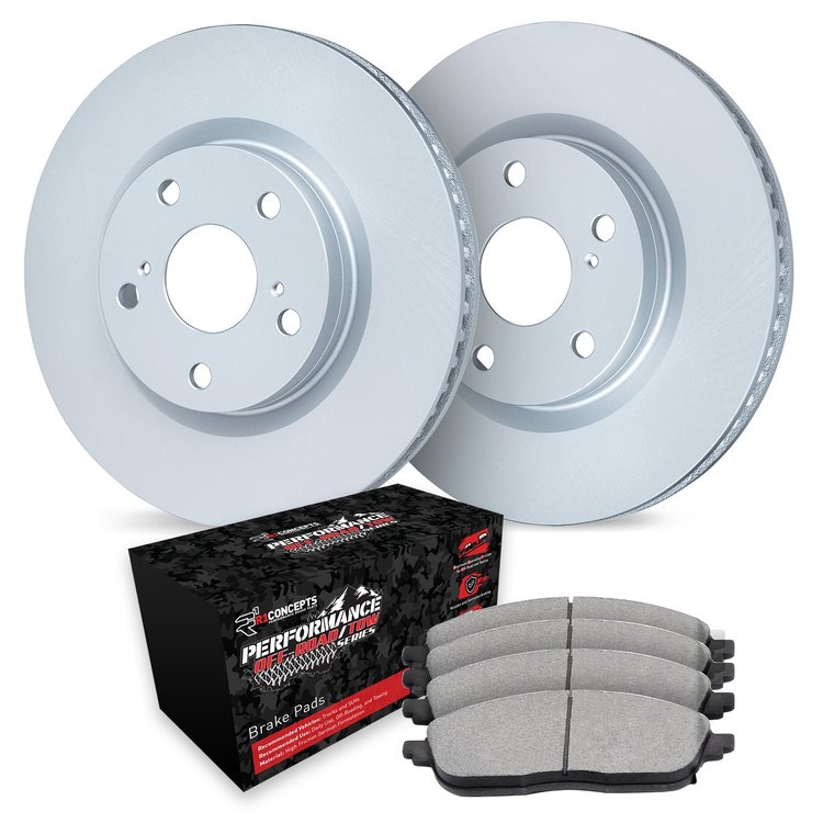 GEO-Carbon Brake Rotor Set w/Performance Off-Road/Tow Pads, 1982-1995 GM, Position: Front