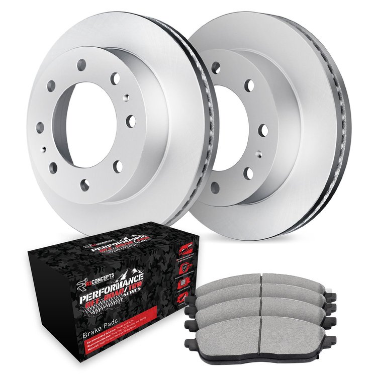 GEO-Carbon Brake Rotor Set w/Performance Off-Road/Tow Pads, 2019-2021 Infiniti/Nissan, Position: Front