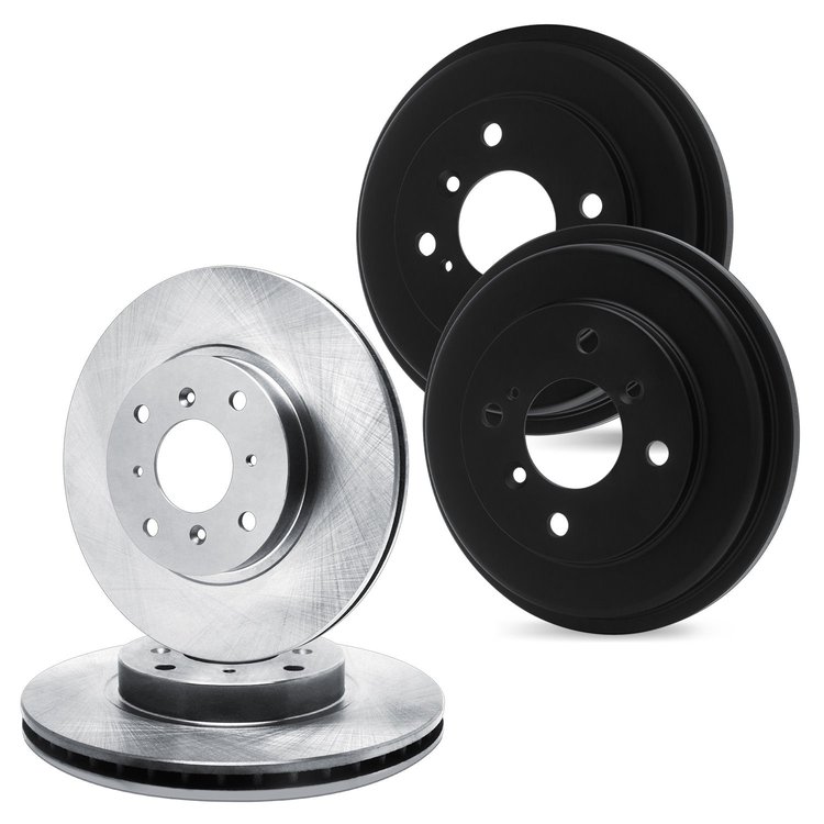 E-Line Blank Brake Rotor & Drum Set, 2004-2008 GM, Position: Front & Rear